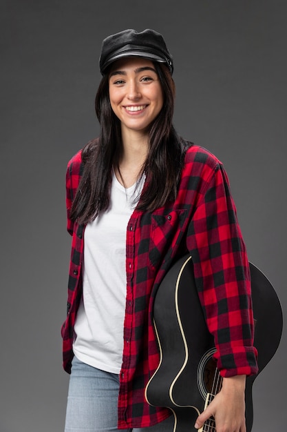 Portrait female with guitar