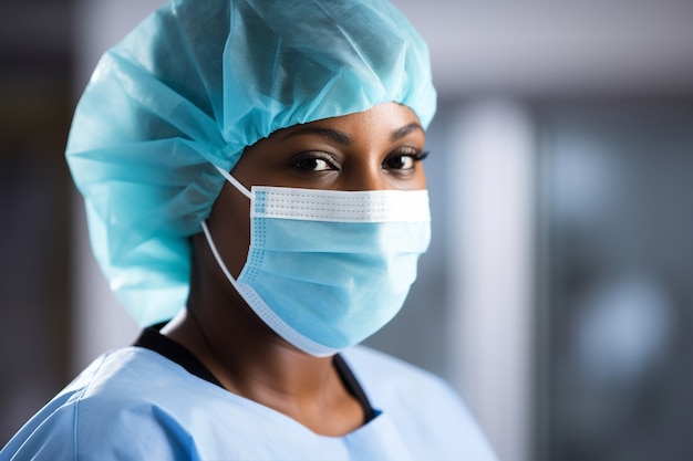Портрет работающей медсестры