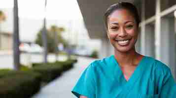 Free photo portrait of female working nurse