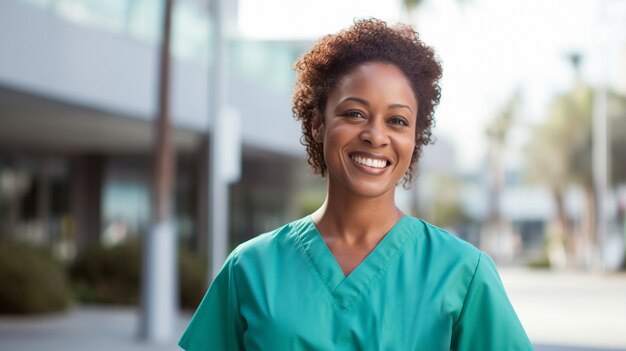 Portrait of female working nurse