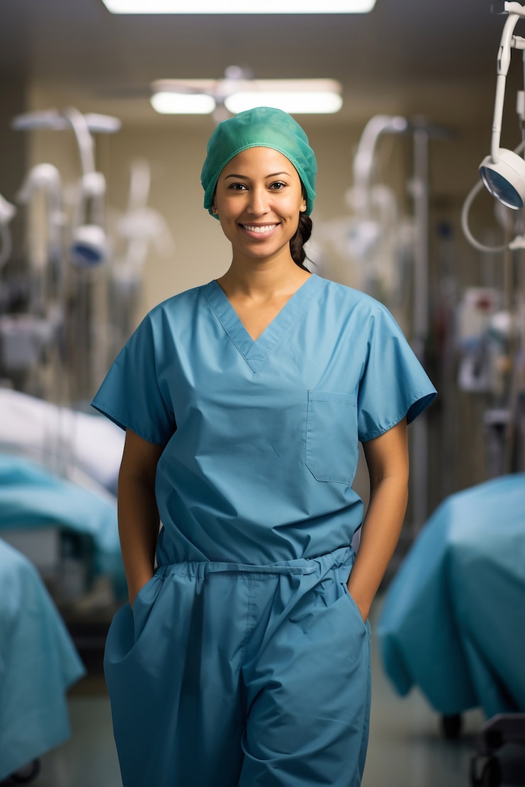 Free Photo portrait of female working nurse