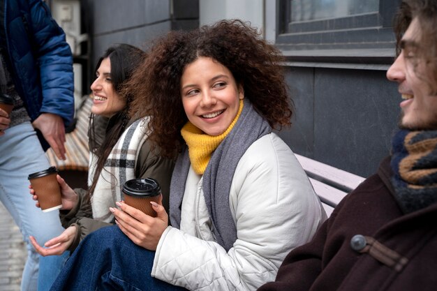 Portrait of friends having a great time together