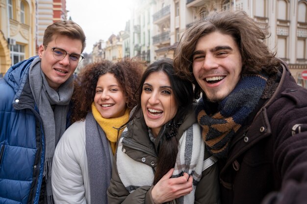 Portrait of friends having a great time together