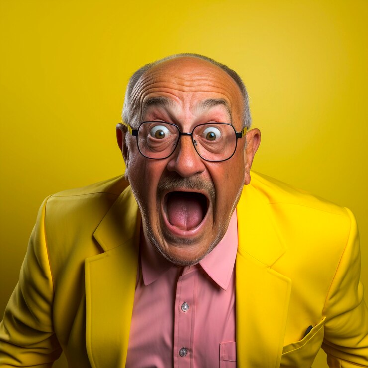 Free Photo portrait of funny grandpa dressed up