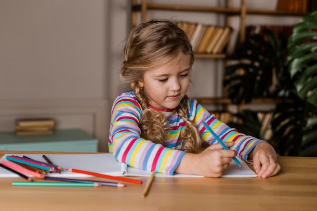 Portrait girl playing