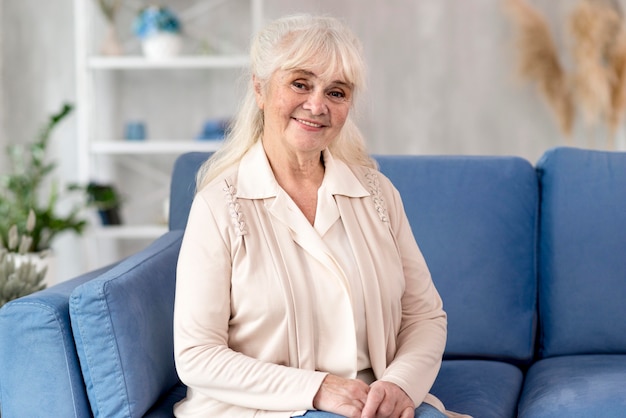 Portrait grandma on couch