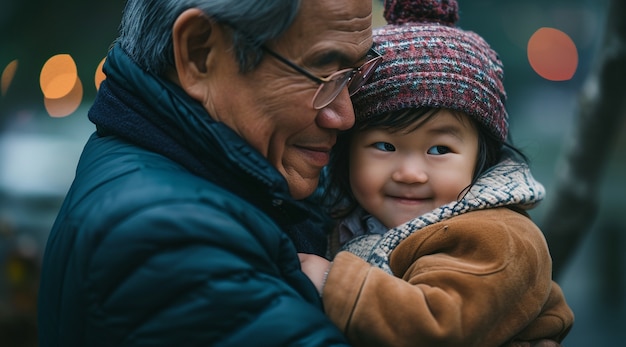 Portrait of grandparent with grandchild