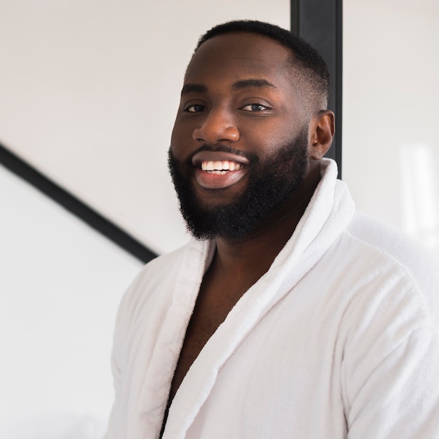 Portrait of handsome bearded man