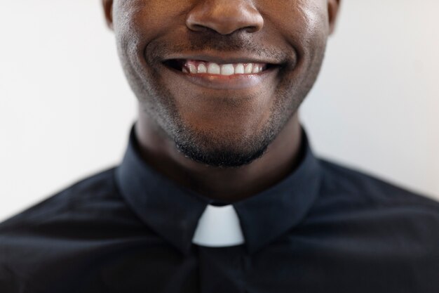 Portrait of handsome male priest