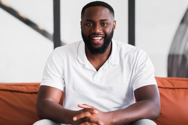 Portrait of handsome male smiling