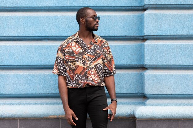 Portrait of handsome man outdoors