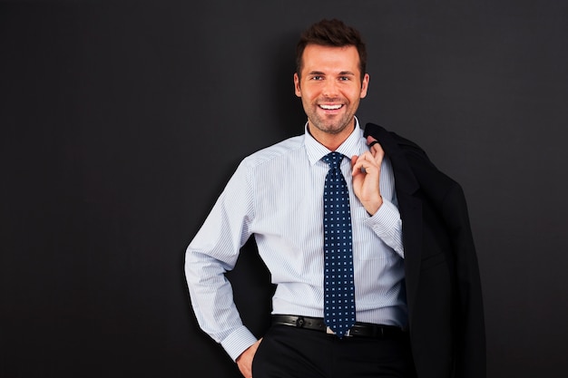 Portrait of handsome smiling businessman