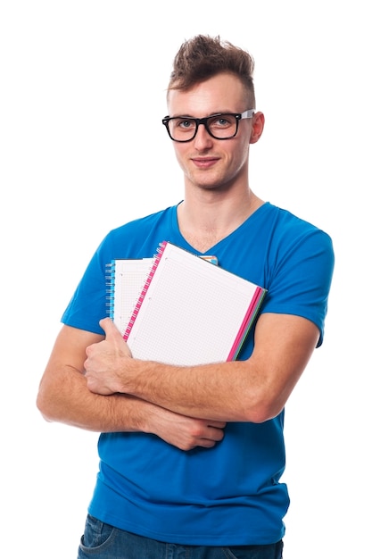 Portrait of handsome university student