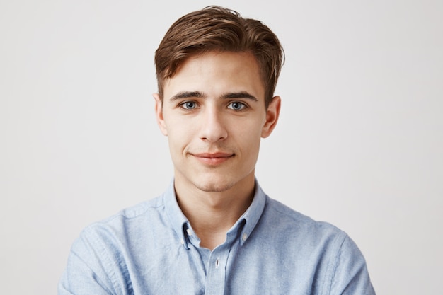 Portrait of handsome young man, closeup