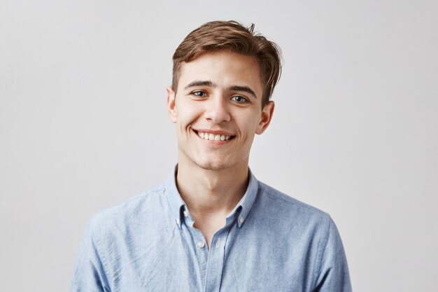 Portrait of handsome young man posing