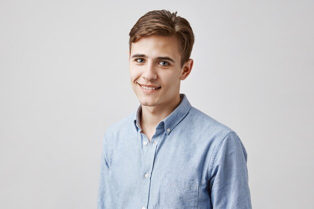 Portrait of handsome young man posing