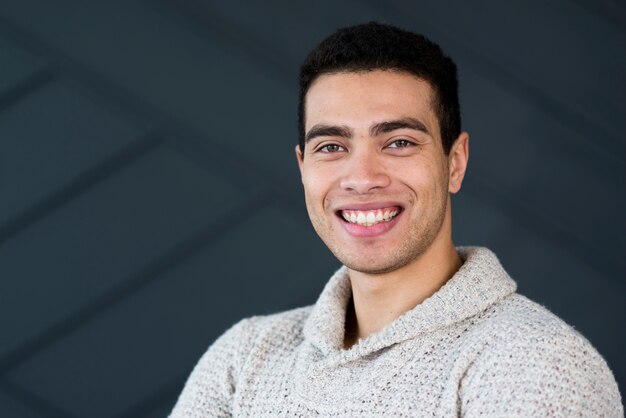 Portrait of handsome young man smiling