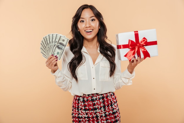 Free photo portrait of a happy asian woman