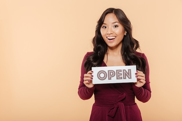 Free photo portrait of a happy asian woman