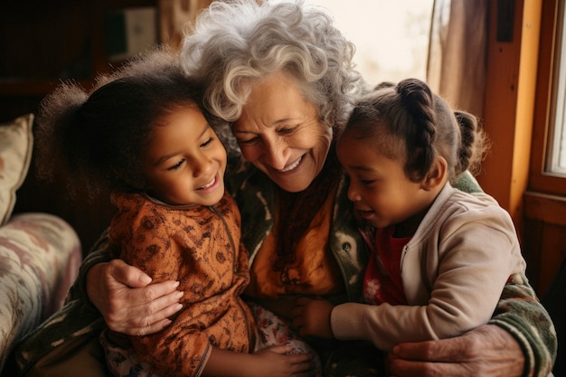 Portrait of happy loving family
