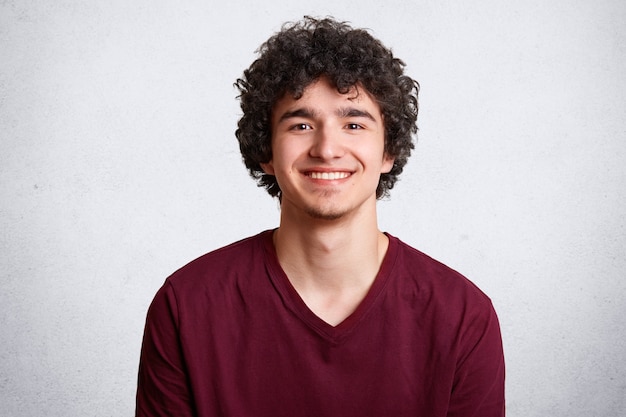 Free photo portrait of happy male with broad smile