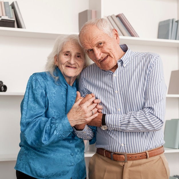 Free photo portrait of happy senior couple together