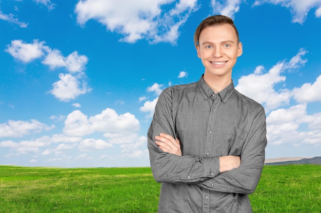 Portrait of happy smiling man