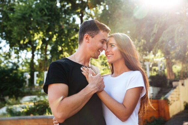 Portrait of a happy young couple in love