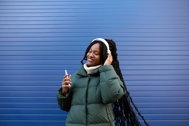 Portrait of happy young woman