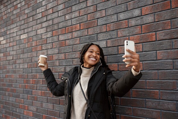 Portrait of happy young woman