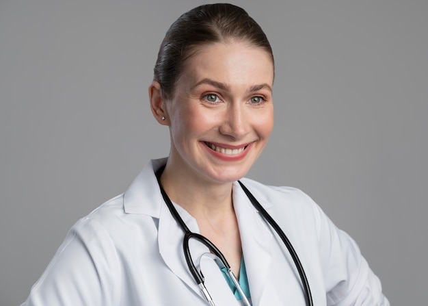 Portrait of health worker in special equipment