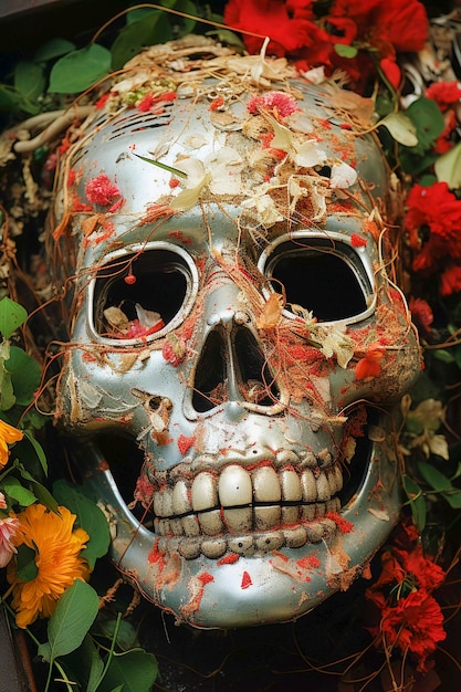 Free photo portrait of human skeleton skull