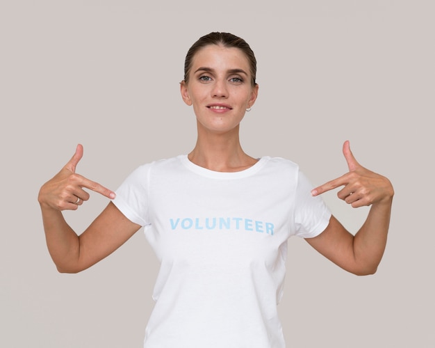 Free photo portrait of humanitarian volunteer