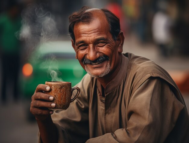 インド人男性の肖像画