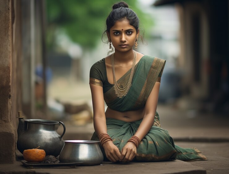 Free Photo portrait of indian woman