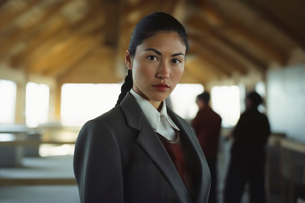 Free photo portrait of indigenous businesswoman