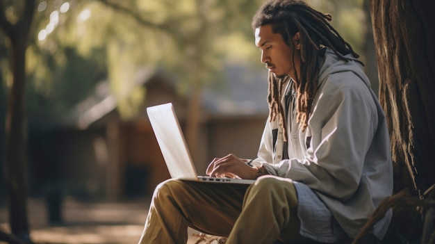 Free photo portrait of indigenous person integrating in society