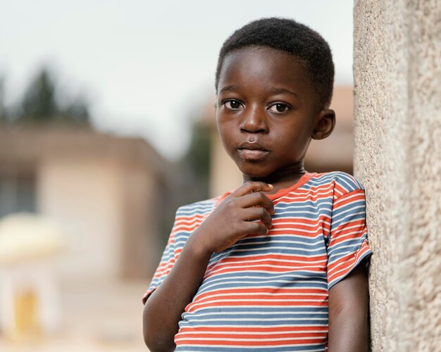 Portrait little boy outdoor