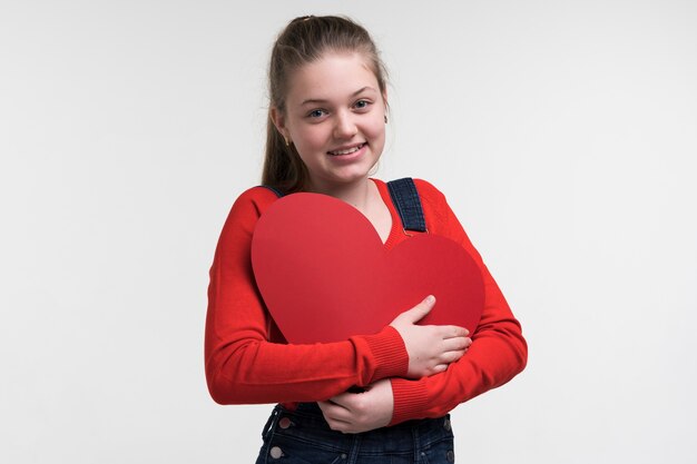 Portrait of little girl posing