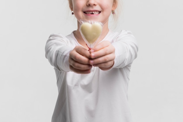 Portrait of little young girl smiling