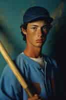 Free photo portrait of male baseball player