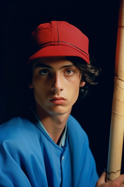 Portrait of male baseball player