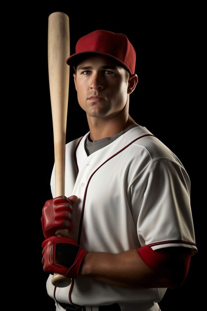 Portrait of male baseball player