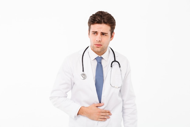 Free photo portrait of a male doctor man with stethoscope