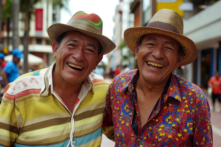 Free Photo portrait of male friends sharing an affectionate moment of friendship