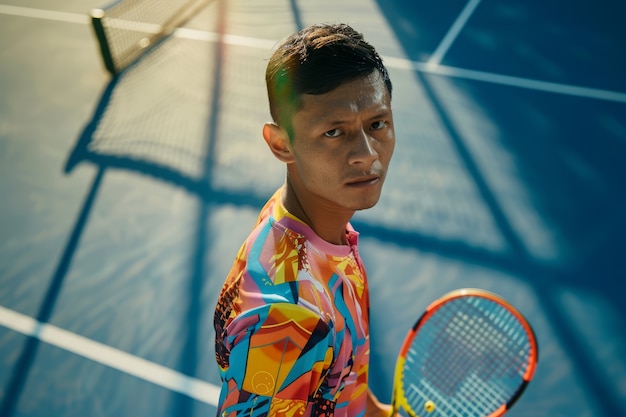 Free photo portrait of male tennis player