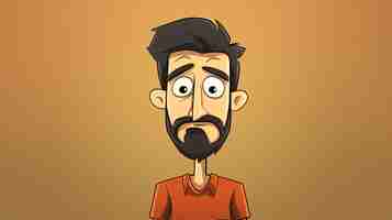 Free photo portrait of man in cartoon style