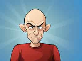 Free photo portrait of man in cartoon style