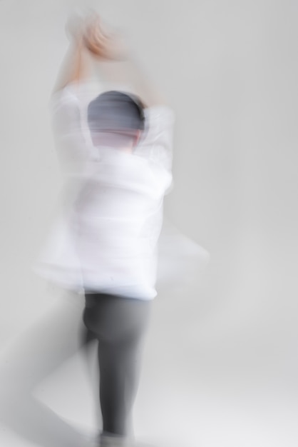 Portrait of man expressing body language