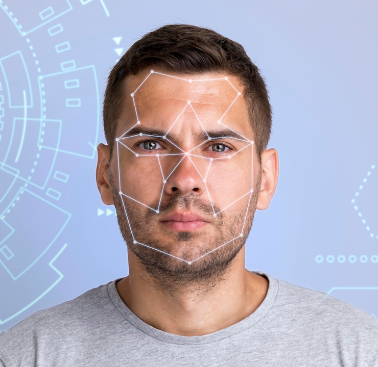 Free Photo portrait man face scann